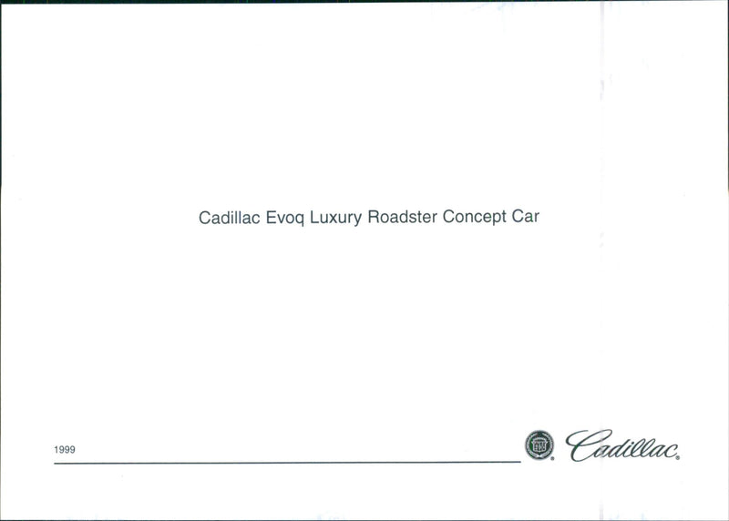 1999 Cadillac Evoq Luxury Roadster Concept Car - Vintage Photograph
