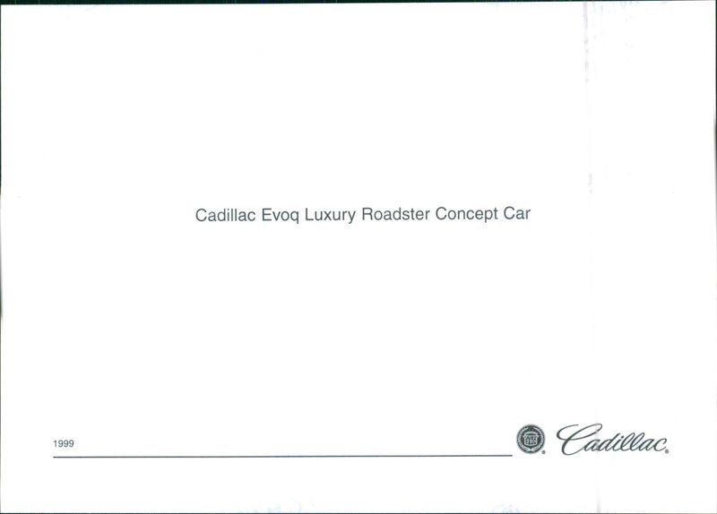 1999 Cadillac Evoq Luxury Roadster Concept Car - Vintage Photograph