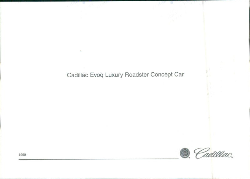 1999 Cadillac Evoq Luxury Roadster Concept Car - Vintage Photograph