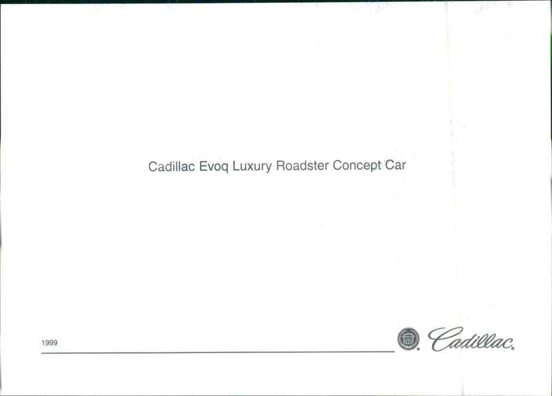 1999 Cadillac Evoq Luxury Roadster Concept Car - Vintage Photograph