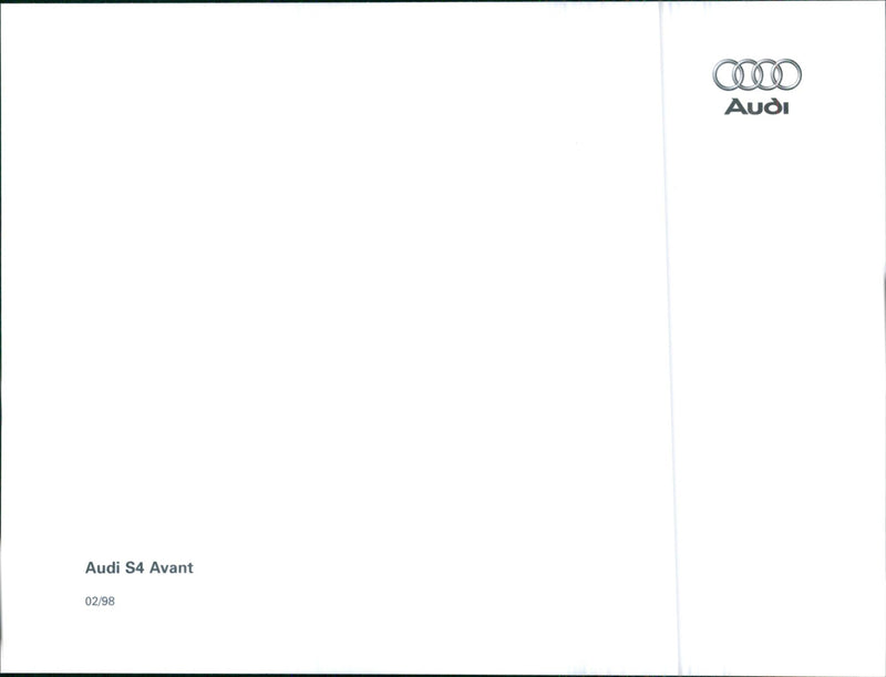 1998 Audi S4 - Vintage Photograph