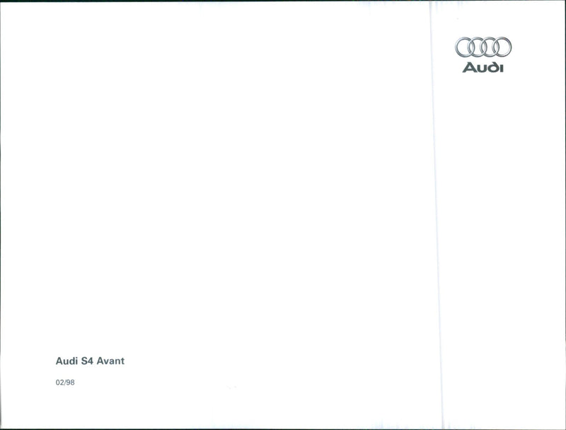 1998 Audi S4 - Vintage Photograph