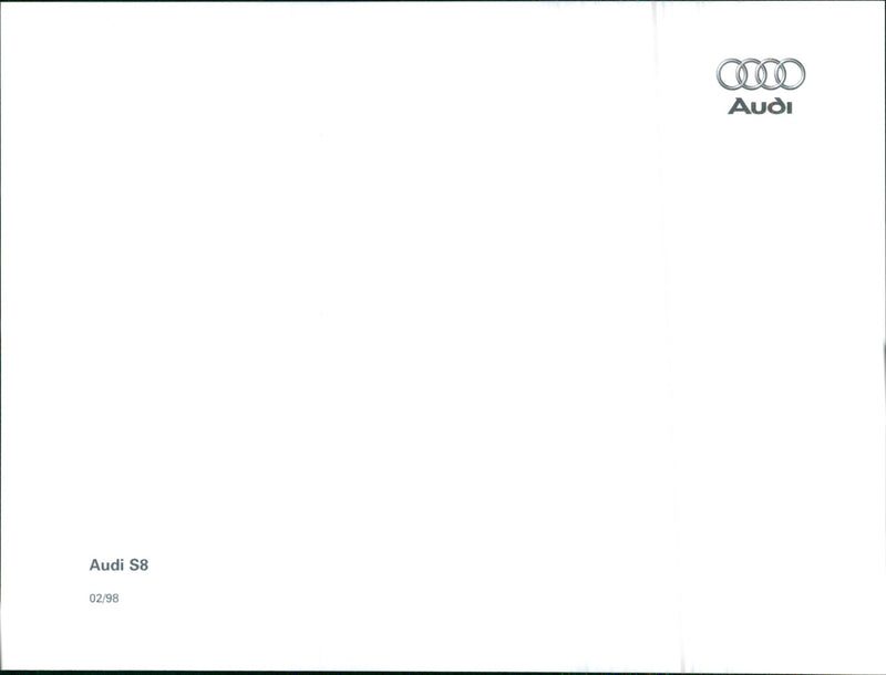 1998 Audi S8 - Vintage Photograph