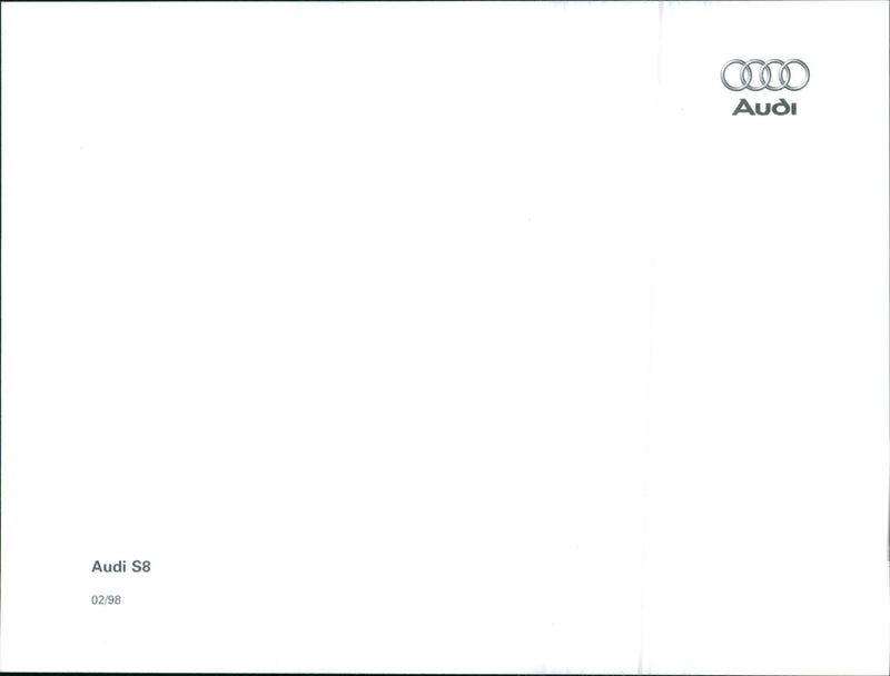 1998 Audi S8 - Vintage Photograph