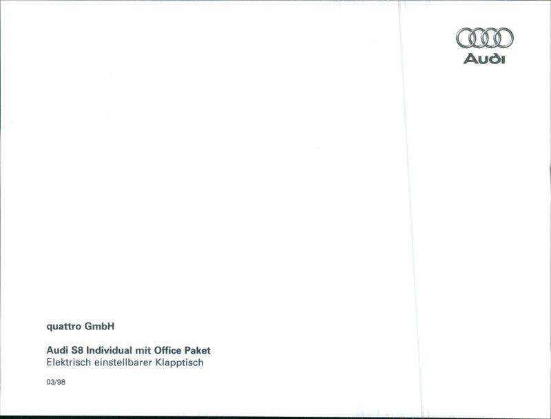 Audi S8 - Vintage Photograph