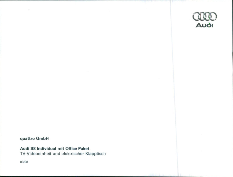 Audi S8 - Vintage Photograph