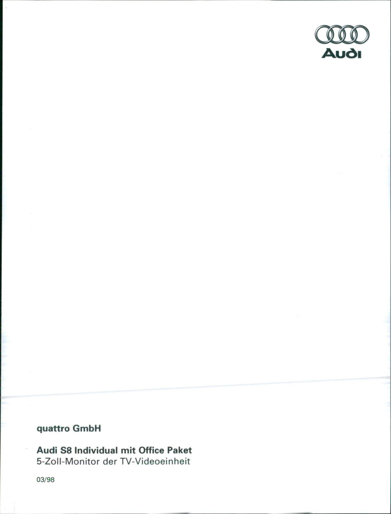 Audi S8 - Vintage Photograph