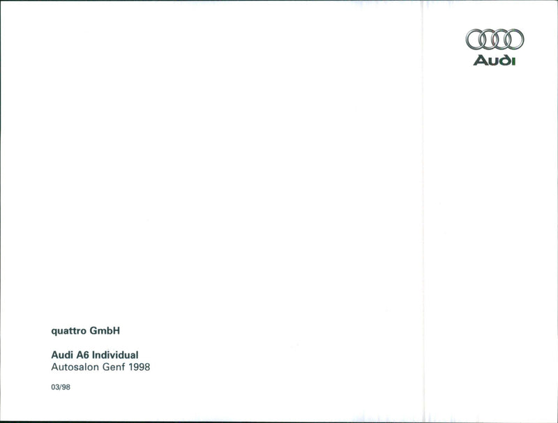 Audi S8 - Vintage Photograph