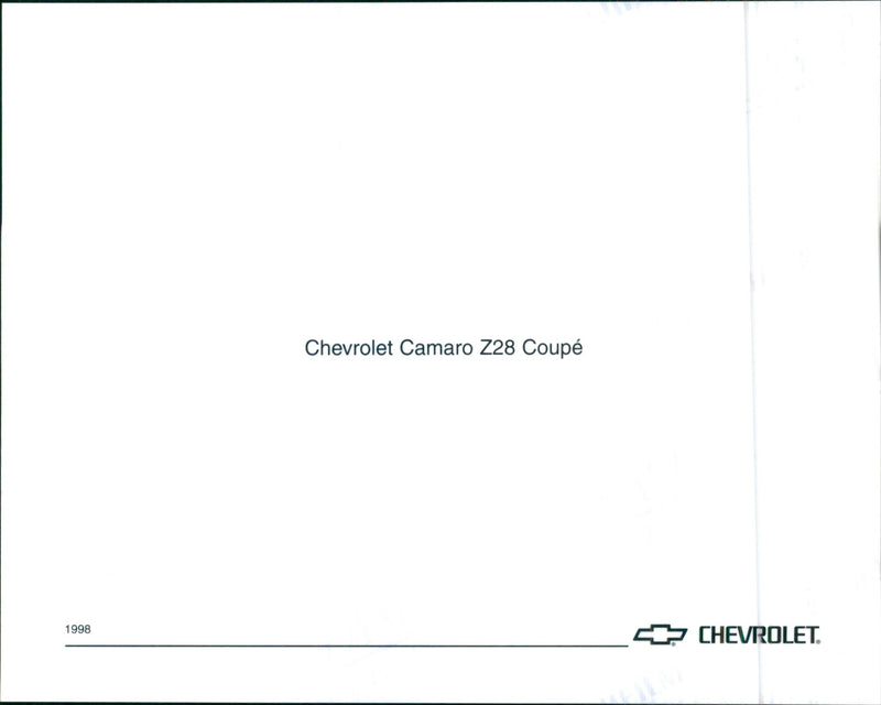 1998 Chevrolet Camaro Z28 Coupe - Vintage Photograph