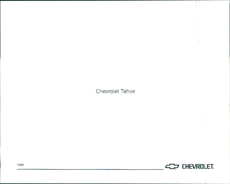 1998 Chevrolet Tahoe - Vintage Photograph