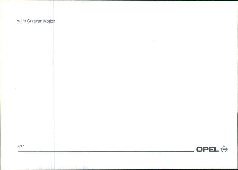 1997 Opel Astra Caravan Motion - Vintage Photograph