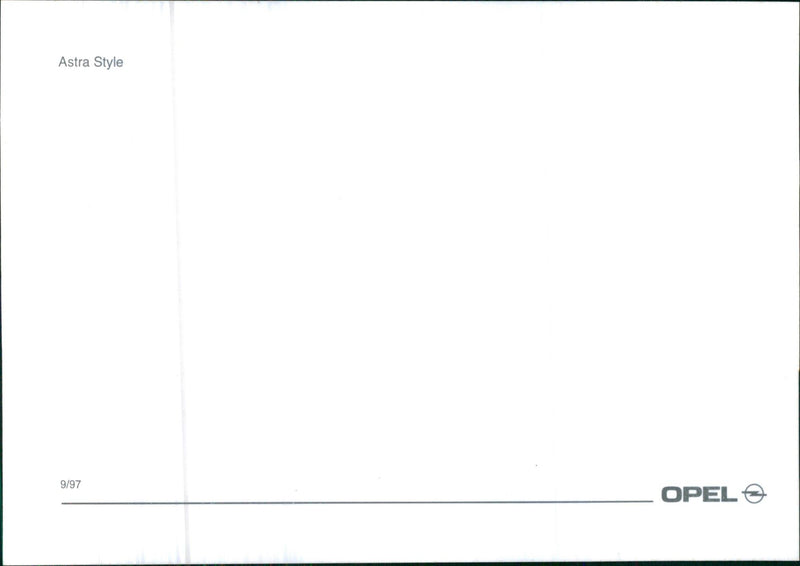 1997 Opel Astra Style - Vintage Photograph