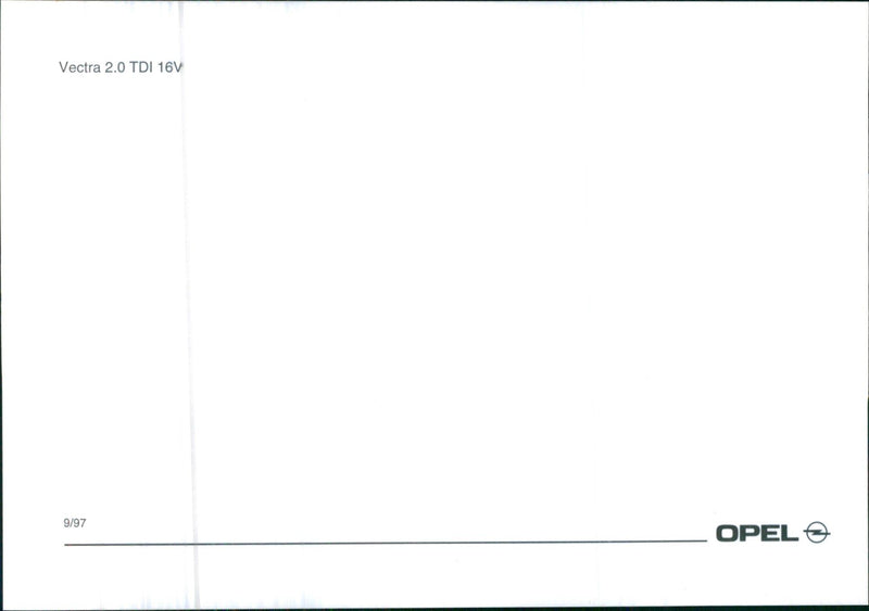 1997 Opel Vectra 2.0 TDI 16V - Vintage Photograph