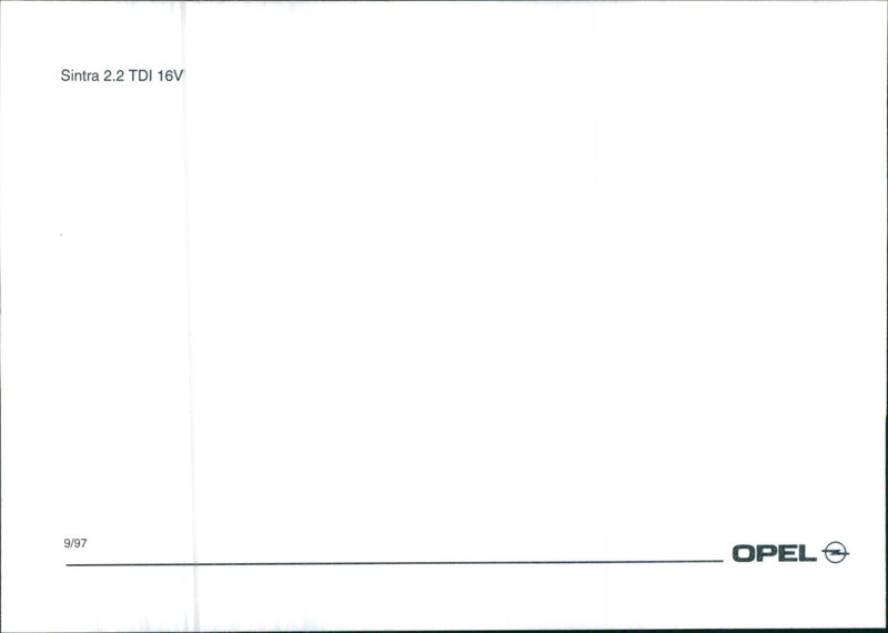 1997 Opel Sintra 2.2 TDI 16V - Vintage Photograph