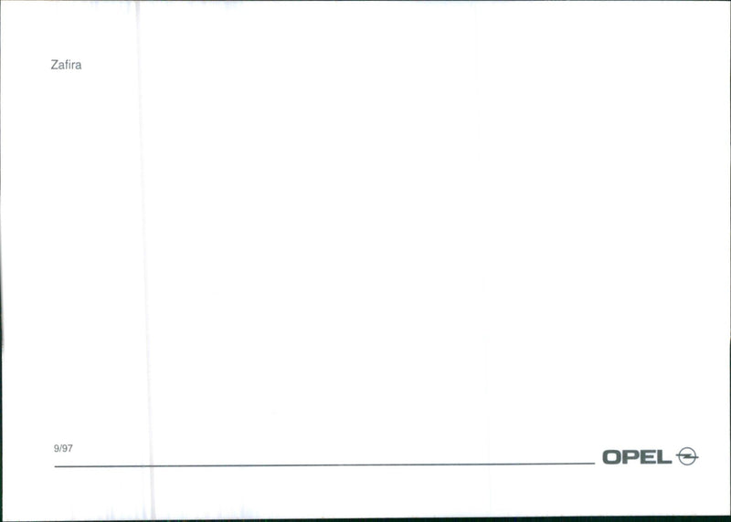 1997 Opel Zafira - Vintage Photograph