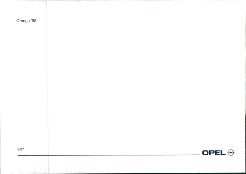 1998 Opel Omega - Vintage Photograph