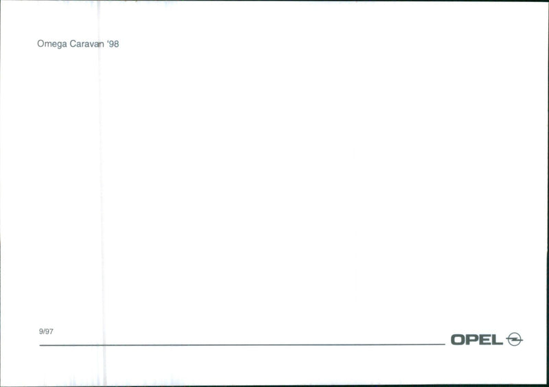 1998 Opel Omega Caravan - Vintage Photograph