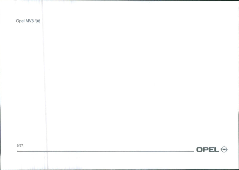 1998 Opel MV6 - Vintage Photograph