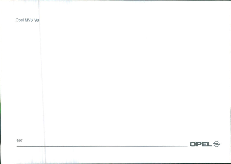 1998 Opel MV6 - Vintage Photograph