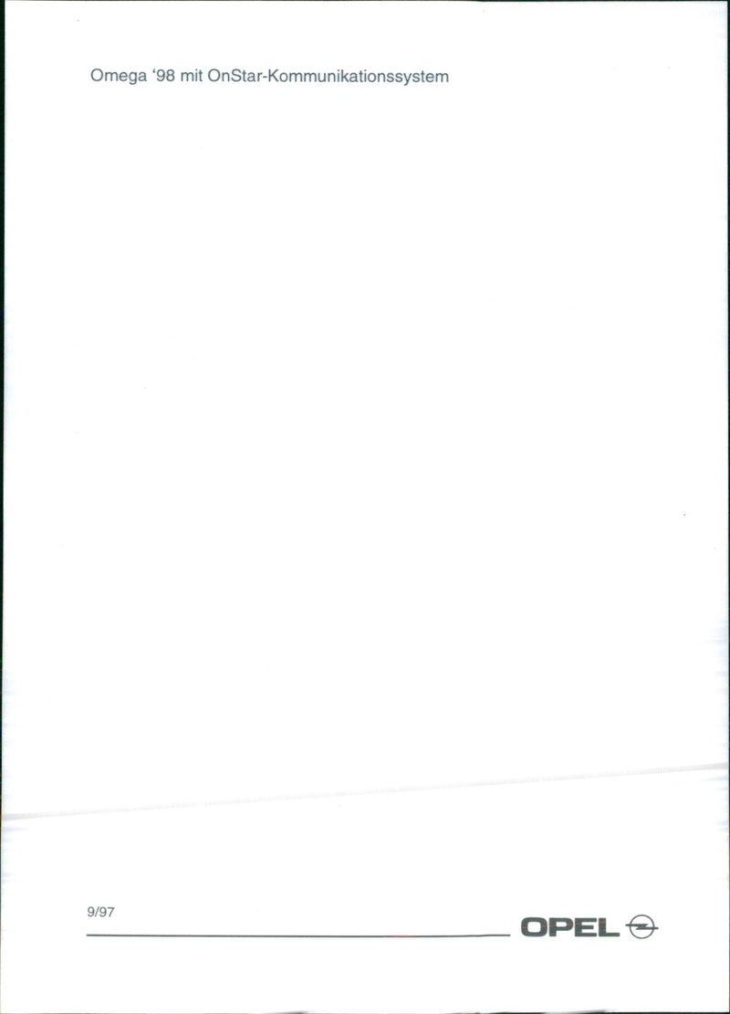 1998 Opel Omega - Vintage Photograph