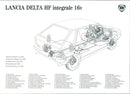 Drawing of Lancia Delta HF integrale 16v braking system with ABS - Vintage Photograph