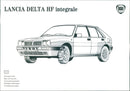 Technical drawing of Lancia Delta HF integrale - Vintage Photograph