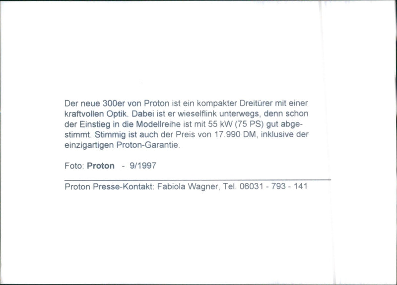 1997 Proton 300 - Vintage Photograph