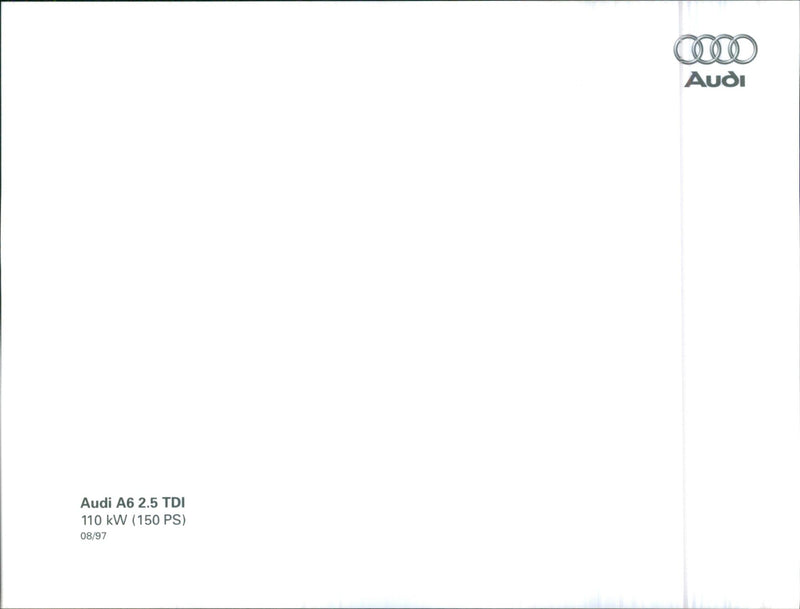 1997 Audi A6 2.5 TDI - Vintage Photograph