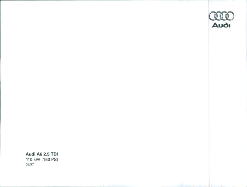 1997 Audi A6 2.5 TDI - Vintage Photograph