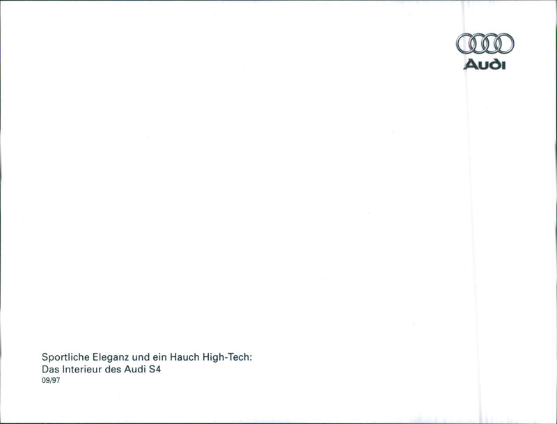 1997 Audi S4 - Vintage Photograph