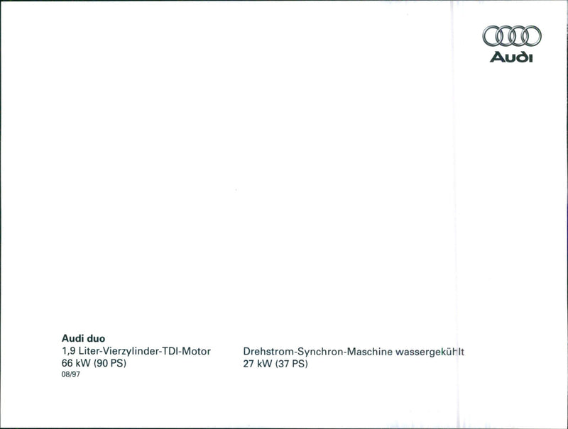 1997 Audi Duo - Vintage Photograph