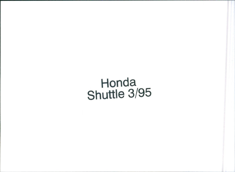 1995 Honda Shuttle's foldable rear seat - Vintage Photograph