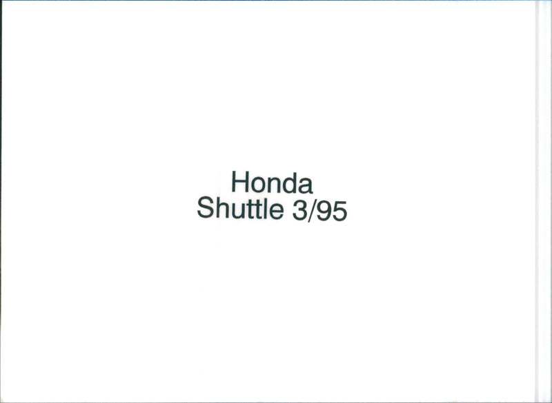 1995 Honda Shuttle's foldable rear seat - Vintage Photograph