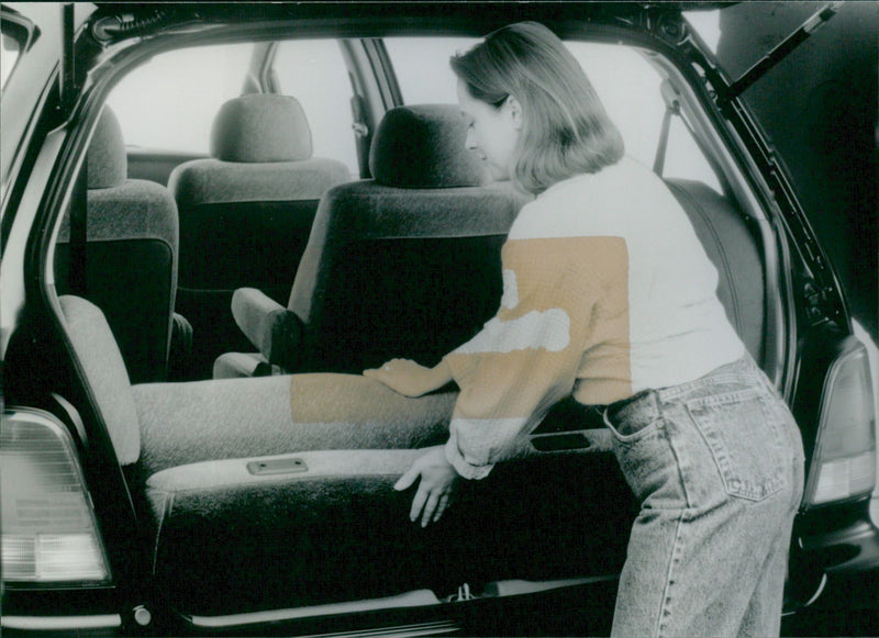 1995 Honda Shuttle's foldable rear seat - Vintage Photograph
