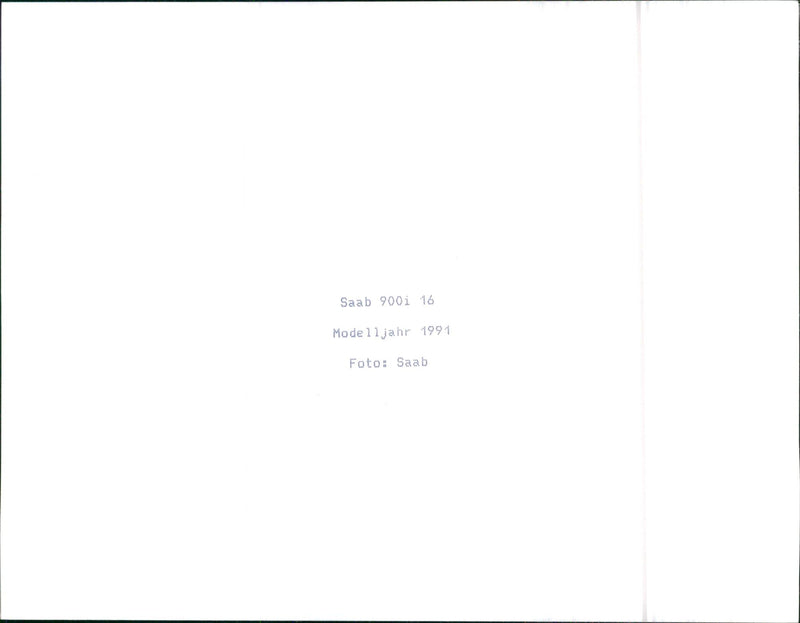 1991 Saab 900i 16 - Vintage Photograph