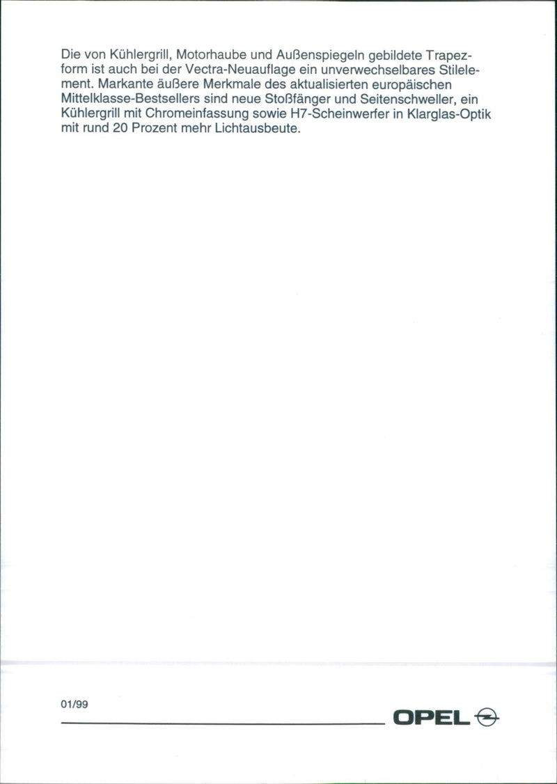 1999 Opel Vectra Caravan - Vintage Photograph