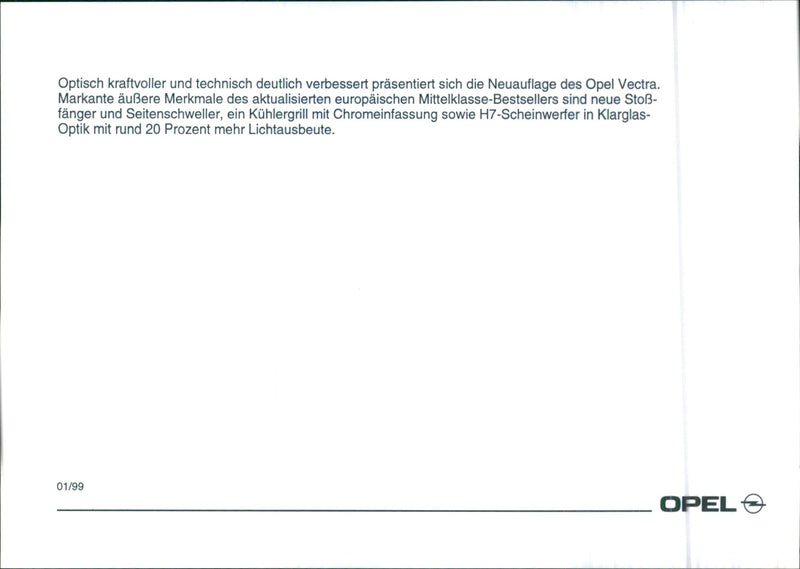 1999 Opel Vectra Caravan - Vintage Photograph