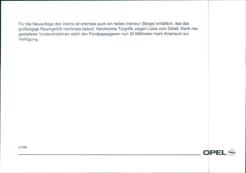 1999 Opel Vectra - Vintage Photograph