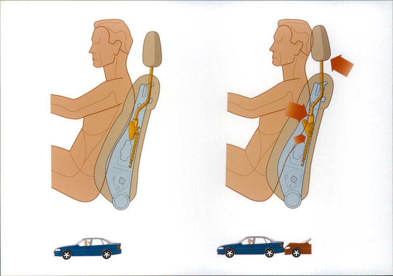 1999 Opel Vectra Headrest - Vintage Photograph