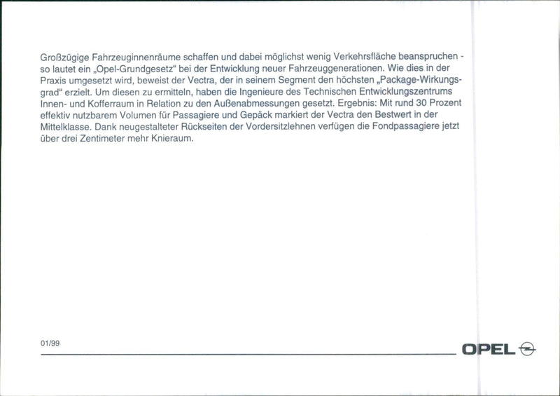 1999 Opel Vectra - Vintage Photograph