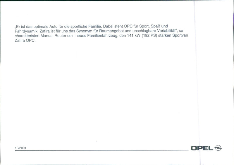 Opel Zafira OPC - Vintage Photograph