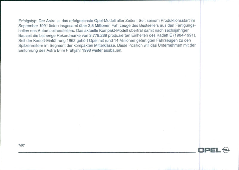 Opel Astra - Vintage Photograph