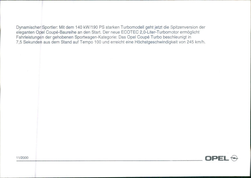 Opel Coupe - Vintage Photograph