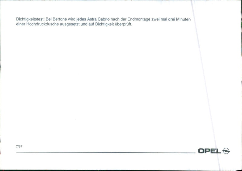 Opel Astra Convertible - Vintage Photograph