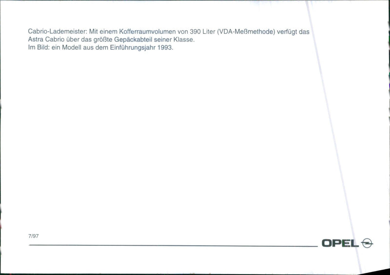 Opel Astra Convertible - Vintage Photograph