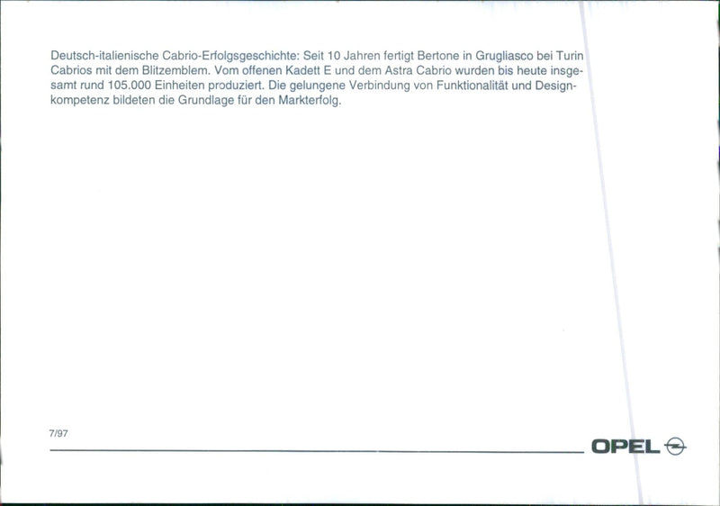 Opel Astra Convertible - Vintage Photograph