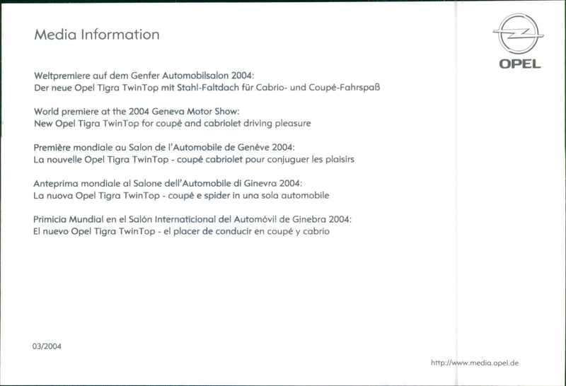 Opel Tigra TwinTop - Vintage Photograph