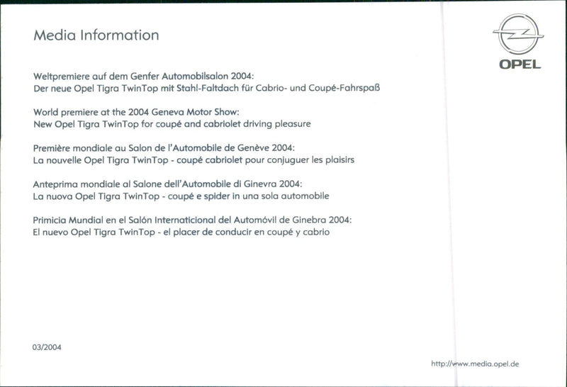 Opel Tigra TwinTop - Vintage Photograph