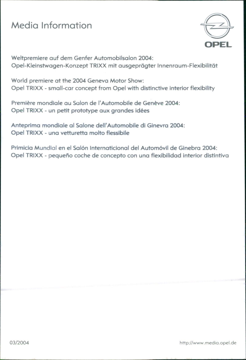 Opel Trixx - Vintage Photograph