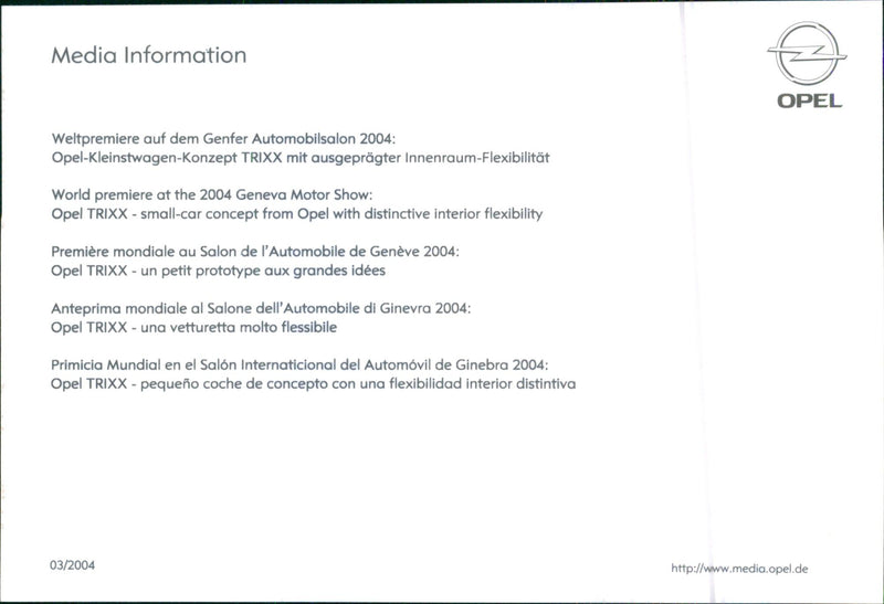 Opel Trixx - Vintage Photograph